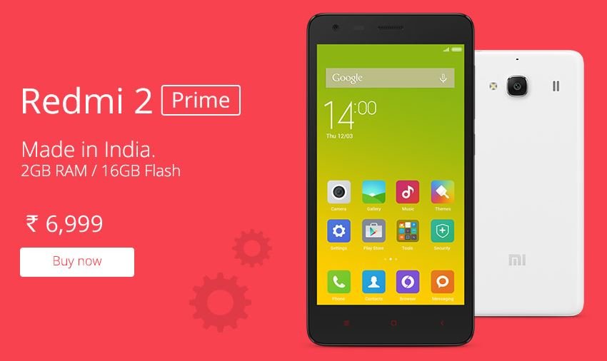 Xiaomi Redmi 2 Prime ใกล้ ขาย แล้ว